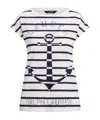 Polo Ralph Lauren Striped Anchor-graphic Jersey Tee In White
