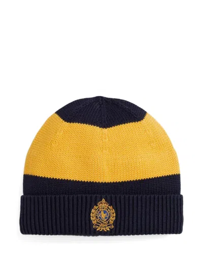 Polo Ralph Lauren Kids' Striped Beanie In Black