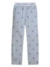Polo Ralph Lauren Striped Bear-print Pajama Bottoms In Blue