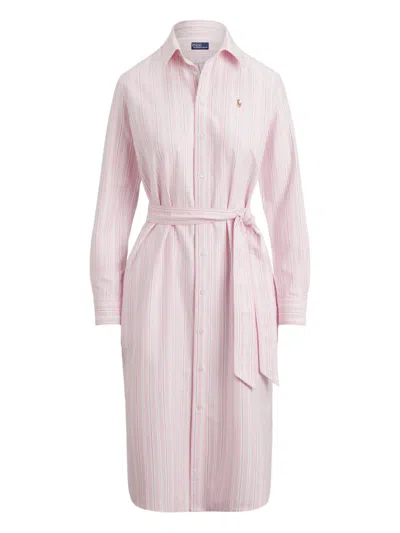 POLO RALPH LAUREN STRIPED BELTED DRESS