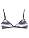 Polo Ralph Lauren White And Blue Striped Bikini Top