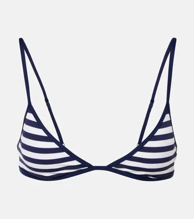 Polo Ralph Lauren Lauren Ralph Lauren Tipped Bralette Bikini Top In Black