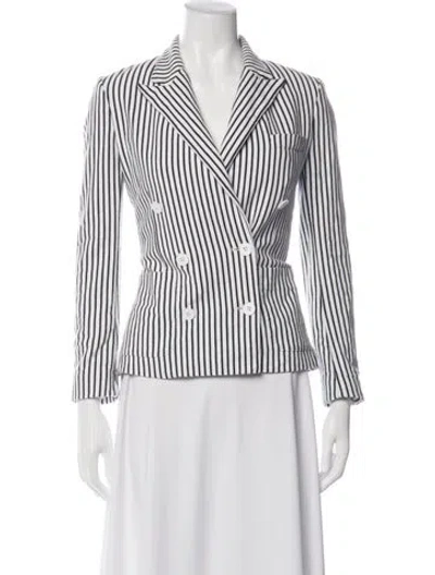 Pre-owned Polo Ralph Lauren Striped Blazer In Black