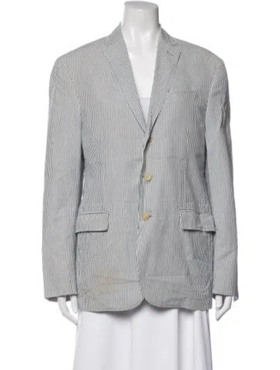 Pre-owned Polo Ralph Lauren Striped Blazer In Blue/neutrals