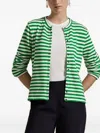 Polo Ralph Lauren Striped Button-down Cardigan In Green