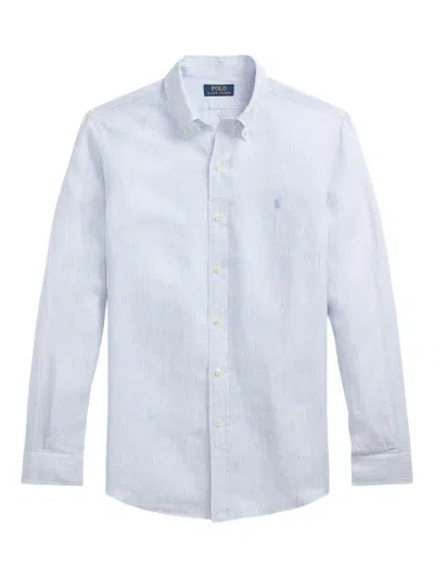 Polo Ralph Lauren Striped Button-down Shirt In Blue