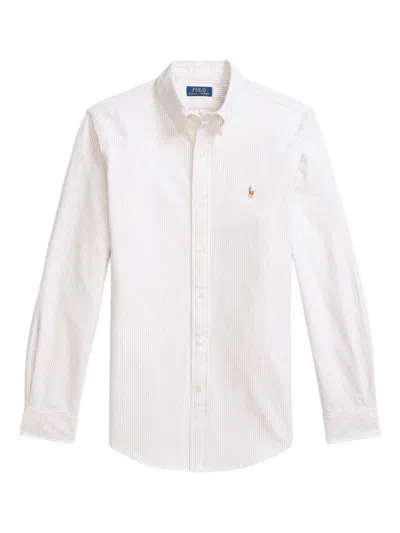 Polo Ralph Lauren Striped Button-down Shirt In White