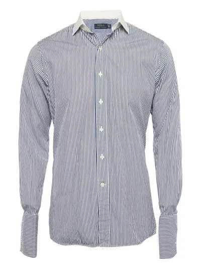 Pre-owned Polo Ralph Lauren Striped Button-down Shirt In Blue