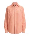 Polo Ralph Lauren Striped Button-down Shirt In Orange