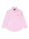 Polo Ralph Lauren Striped Button-down Shirt In Pink