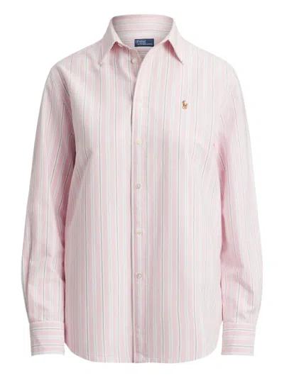 Polo Ralph Lauren Striped Button-fastening Shirt In Pink