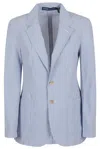 Polo Ralph Lauren Tailored Cotton Blazer With Subtle Striped Pattern