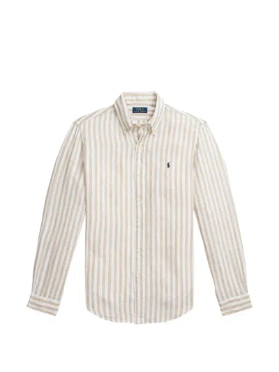 Polo Ralph Lauren Striped Buttoned Shirt In Neutral