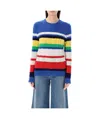 Polo Ralph Lauren Julianna Cashmere Stripe Knitwear In Blue