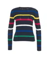 Polo Ralph Lauren Stripe Cable Stitch Cotton Sweater In Multicolor