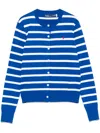 Polo Ralph Lauren Striped Cardigan In Blue