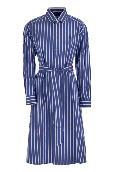 POLO RALPH LAUREN POLO RALPH LAUREN STRIPED CHEMISIER WITH BELT