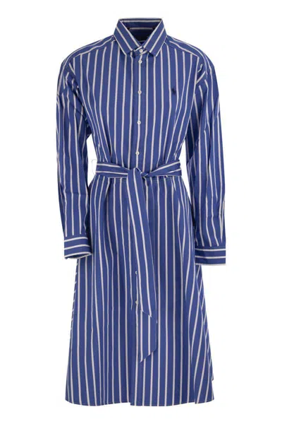 POLO RALPH LAUREN POLO RALPH LAUREN STRIPED CHEMISIER WITH BELT