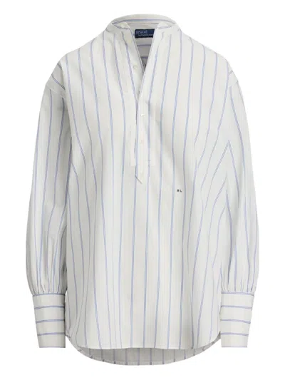 Polo Ralph Lauren Striped Collarless Blouse