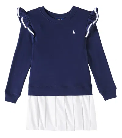 Polo Ralph Lauren Kids' Striped Cotton-blend Dress In Multicoloured