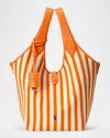 Polo Ralph Lauren Striped Cotton Canvas Tote Bag