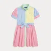 Polo Ralph Lauren Striped Cotton Fun Shirtdress In Multi