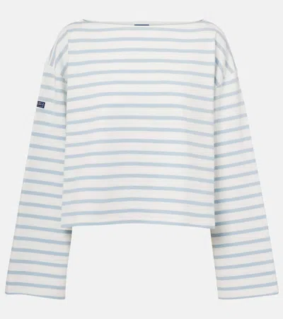 Polo Ralph Lauren Striped Cotton Jersey T-shirt In Blue