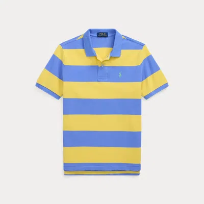 POLO RALPH LAUREN STRIPED COTTON MESH POLO SHIRT