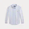 Polo Ralph Lauren White/blue Striped Linen Button-down Shirt In Blue/white Multi