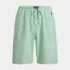 Polo Ralph Lauren Striped Cotton Pajama Short In Golf Green Stripe