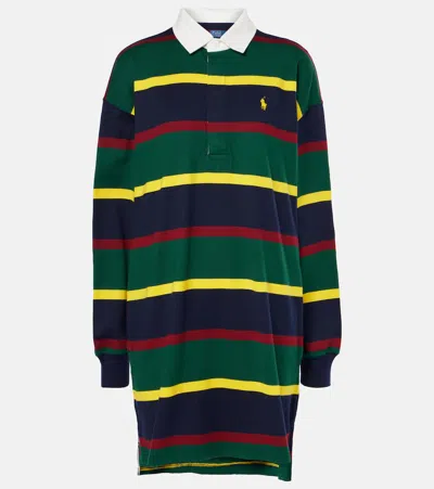 Polo Ralph Lauren Striped Cotton Polo Dress In Multicoloured