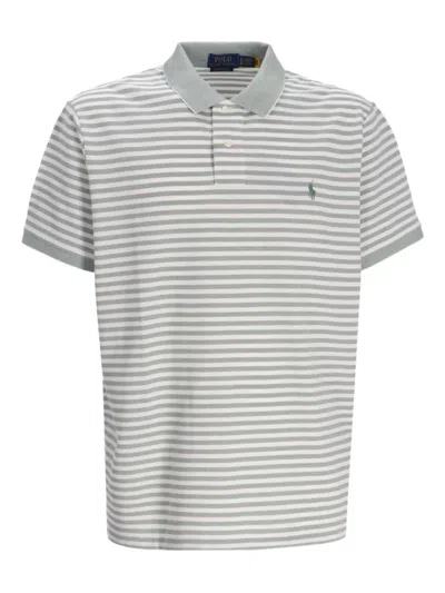 Polo Ralph Lauren Striped Cotton Polo Shirt In Green