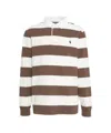 Polo Ralph Lauren Structured Fit Rugby Polo With Traditional Collar In Multi