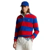 Polo Ralph Lauren Striped Cotton Polo Shirt In Rl 2000 Red/rugby Royal