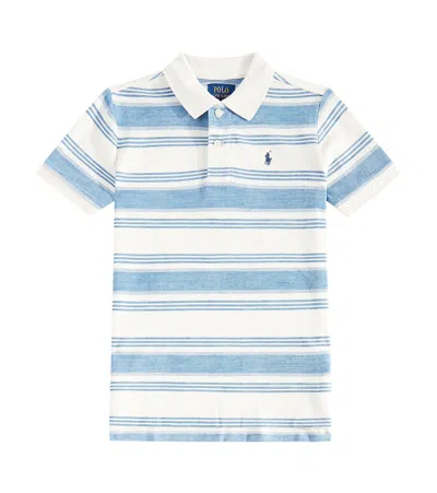 Polo Ralph Lauren Kids' Striped Cotton Polo Shirt In Printed Patina Stripe