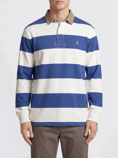 Polo Ralph Lauren Striped Cotton Polo With Pony Logo In Multi