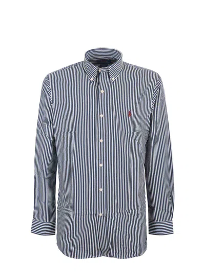 Polo Ralph Lauren Striped Cotton Poplin Shirt In Multi