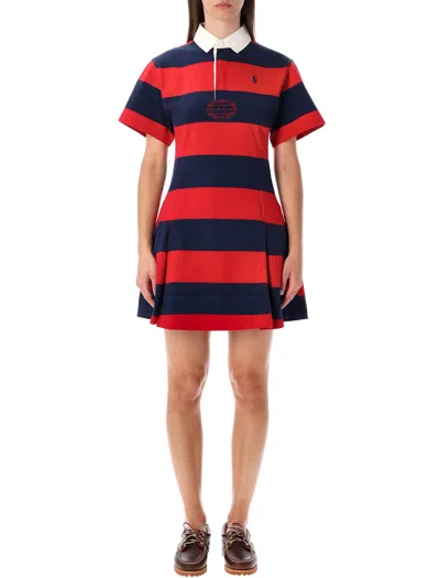 POLO RALPH LAUREN POLO RALPH LAUREN STRIPED COTTON RUGBY DRESS