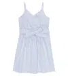 Polo Ralph Lauren Striped Cotton Seersucker Dress In 9051c Blue/white