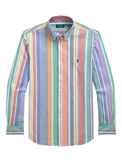 Polo Ralph Lauren Striped Cotton Shirt In Blue