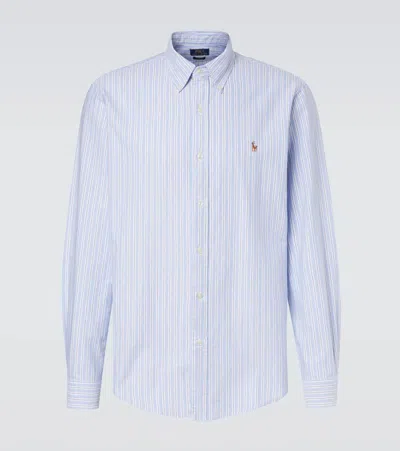 Polo Ralph Lauren Button-down Collar Long Sleeve Fitted Shirt In Blue