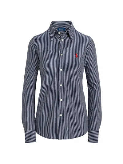 Polo Ralph Lauren Striped Cotton Shirt In Blue