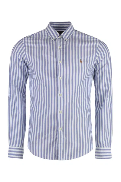 Polo Ralph Lauren Striped Cotton Shirt In Blue