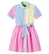 Polo Ralph Lauren Striped Cotton Fun Shirtdress In Multicoloured