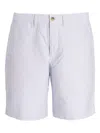 Polo Ralph Lauren Striped Cotton Shorts In Blue