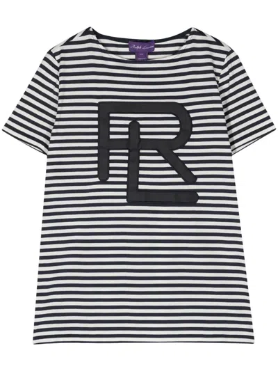 Polo Ralph Lauren Striped Cotton T-shirt In Blue
