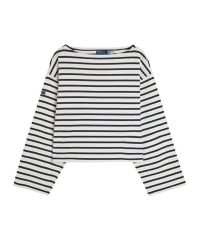 Polo Ralph Lauren Striped Cotton Top In Multi
