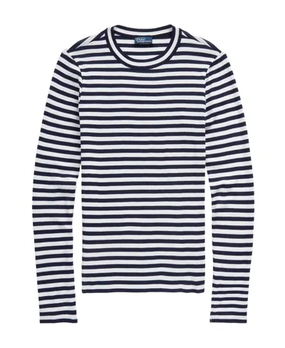Polo Ralph Lauren Striped Cotton Top In White