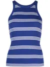 Polo Ralph Lauren Striped Cotton Vest In Blue