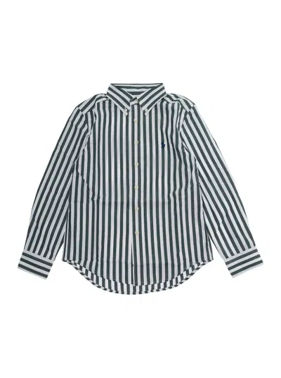 Polo Ralph Lauren Striped Cotton Woven-sport Shirt In Transparent